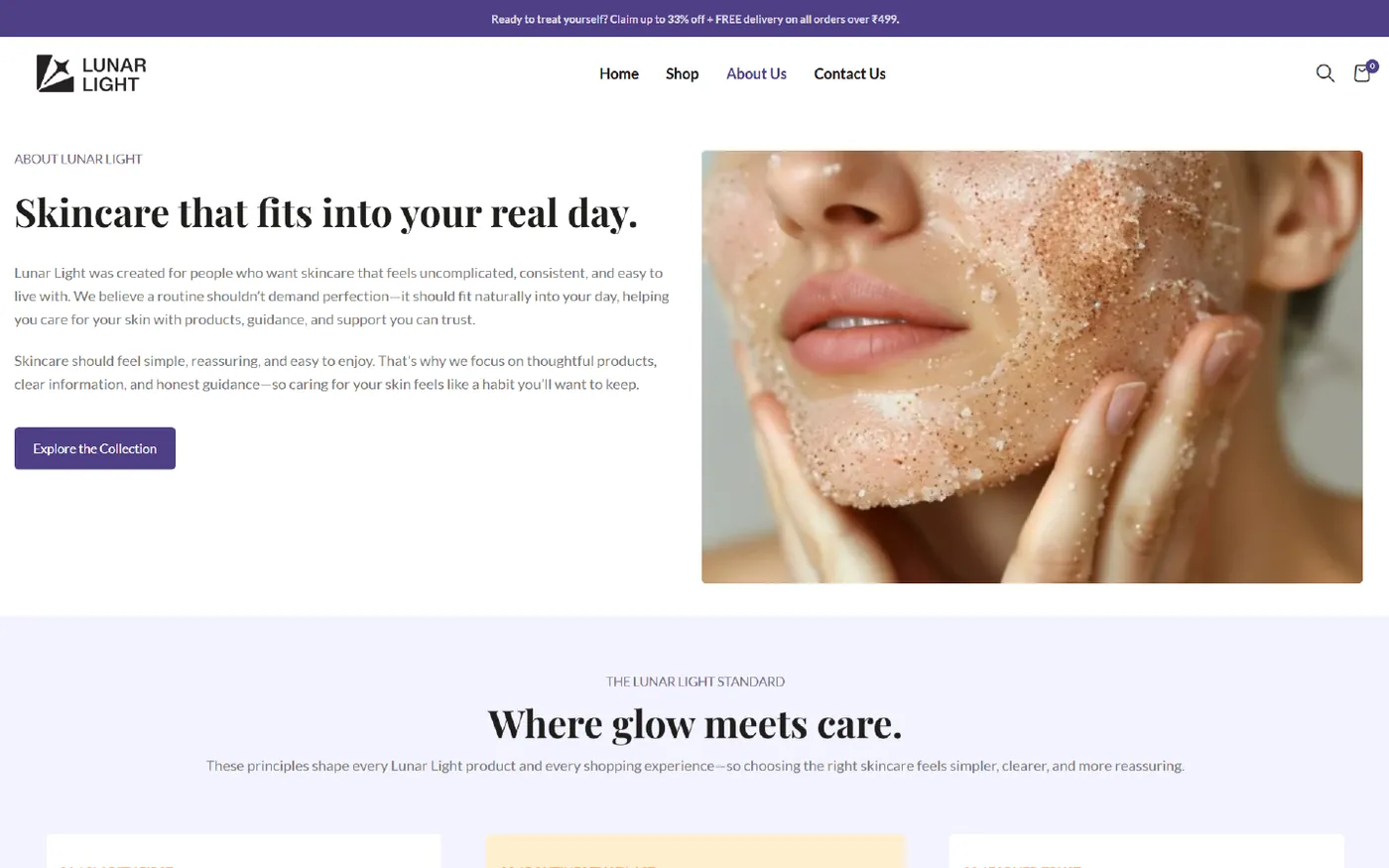 After: About page