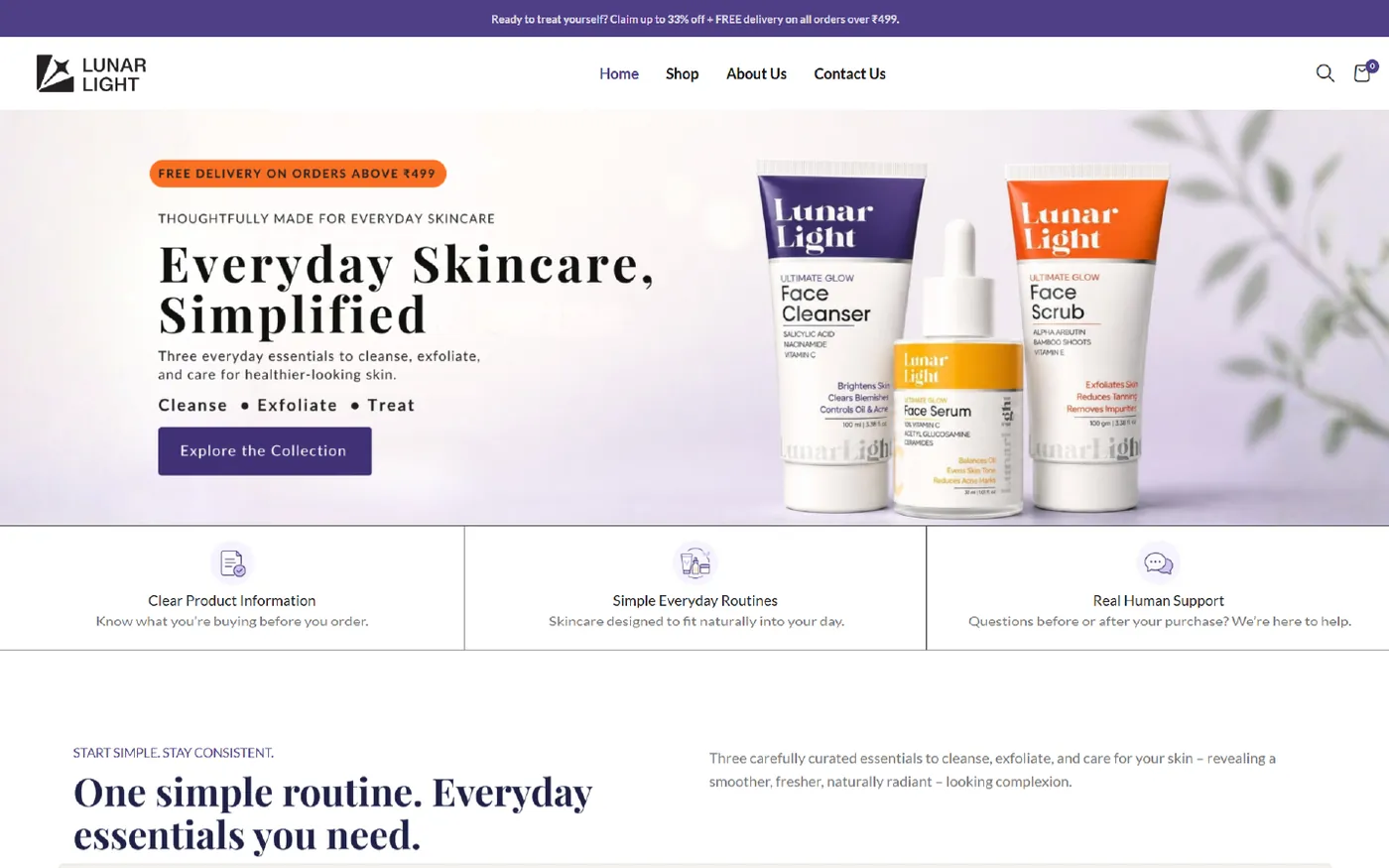 After: Home page