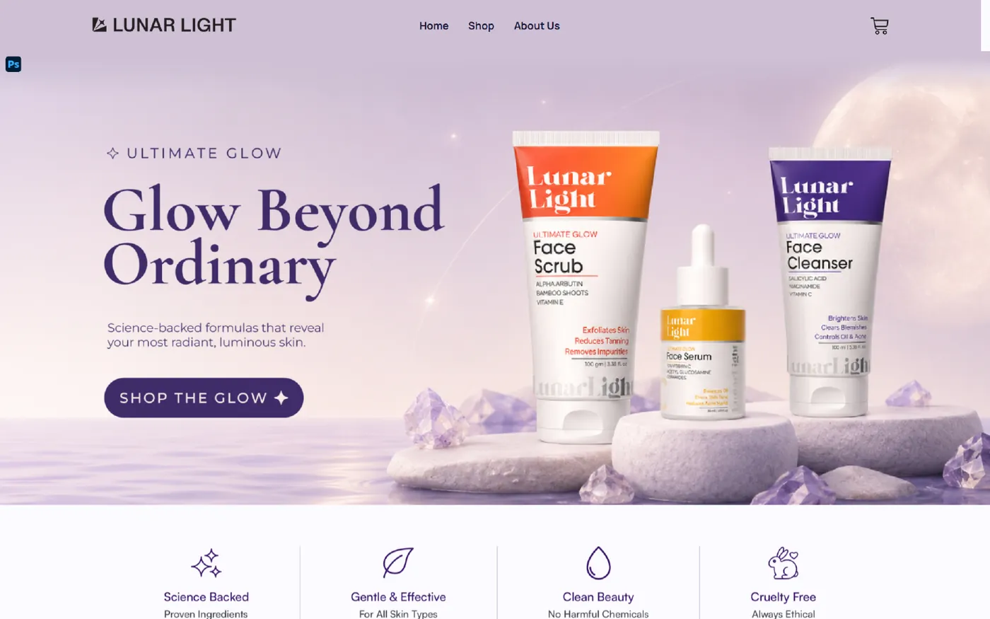 Before: Home page